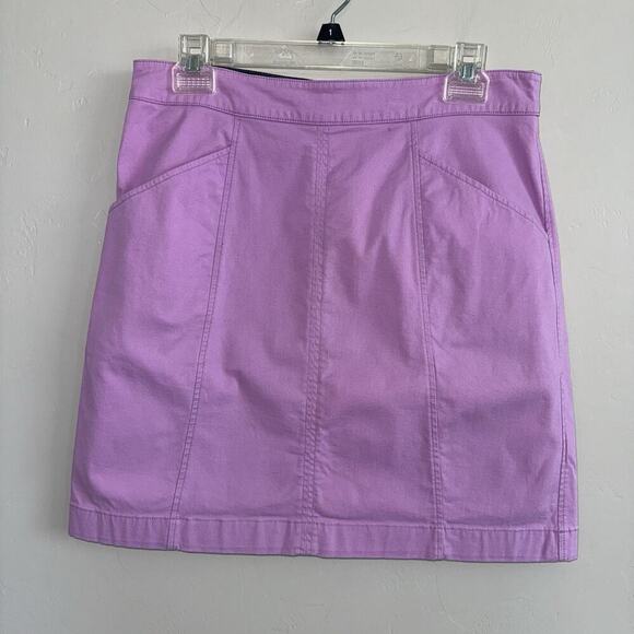 Boden A-line Cotton Mini Skirt With Pockets Women’s Size 8R Lilac Purple - Picture 1 of 8